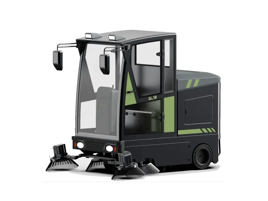 SJ1950 Battery Power Electric Ride-On Sweeper Outdoor Floor Sweeper