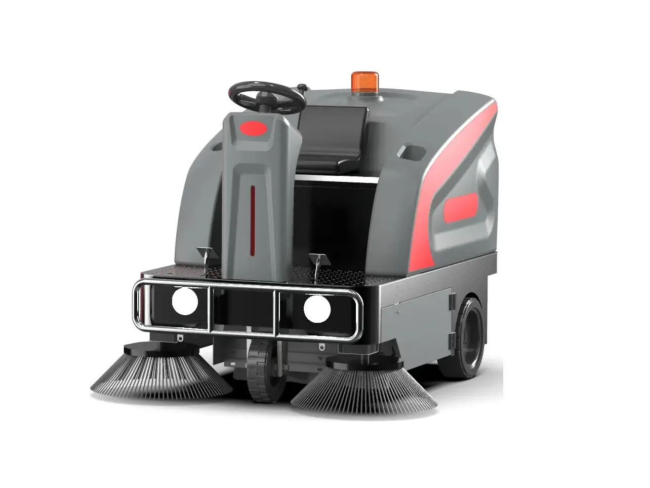 SJ1350 Industrial Driving Type Road Sweeper Battery Electric Street Sweeper